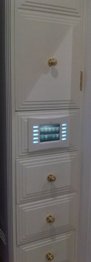 Lighting Control Touchpanel sunk in to custom furniture