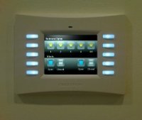 Crestron Touchpanel showing lighting control