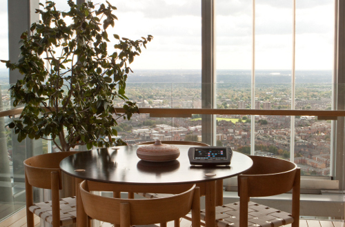 TPMC-8X on balcony looking out over Manchester