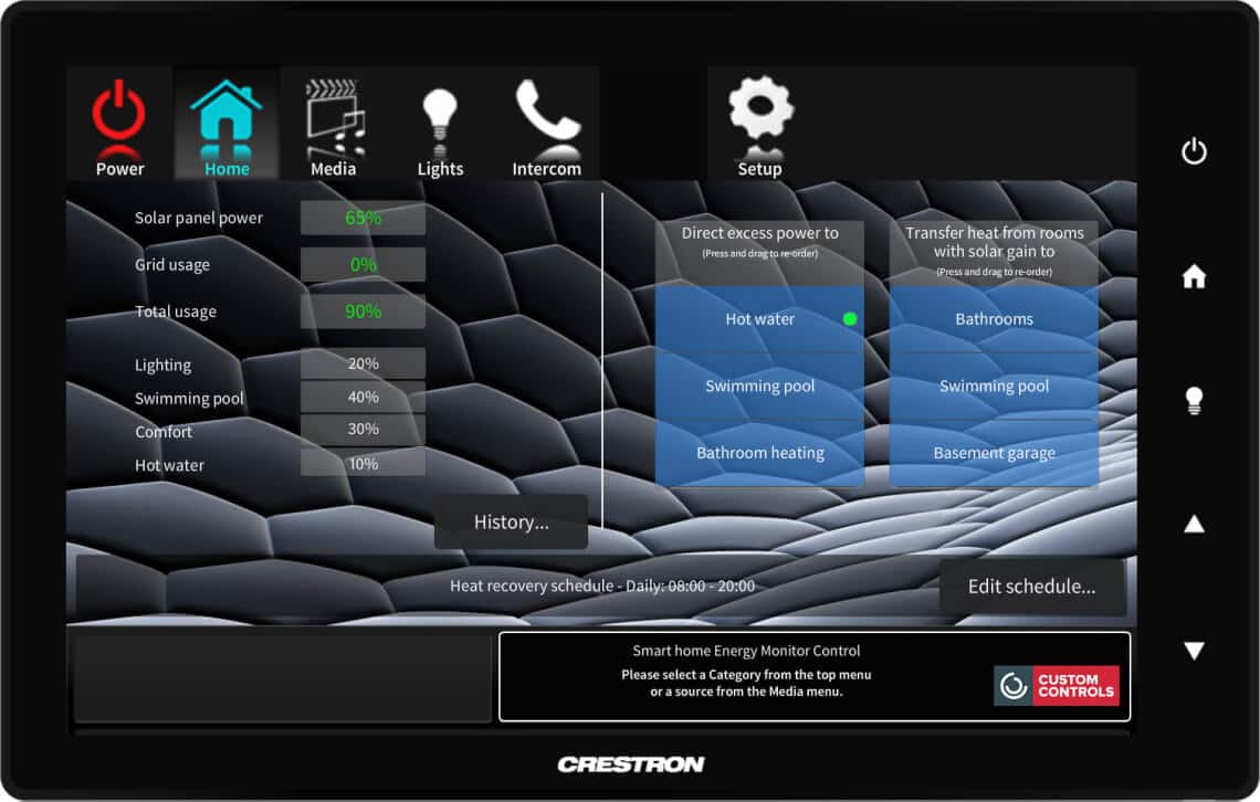 crestron energy monitoring and control