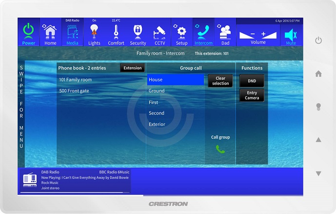 Crestron Intercom Solutions tsw 10xx intercom location - Crestron Intercom Solutions