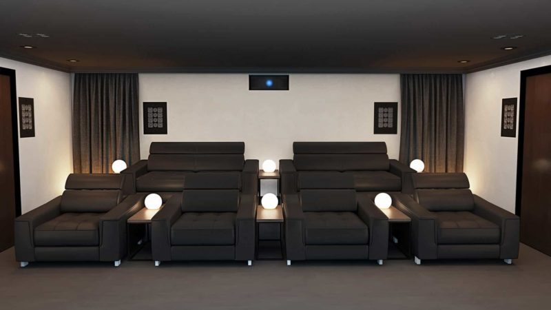 Building a Cinema Room :- Cinema Room Dimensions. Home Cinema Room Rear Speakers 800x450 - Building a Cinema Room :- Cinema Room Dimensions.