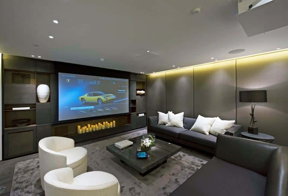 Crestron Showroom London - Lounge Area showing Projector Crestron Showroom London - Lounge Area showing Projector