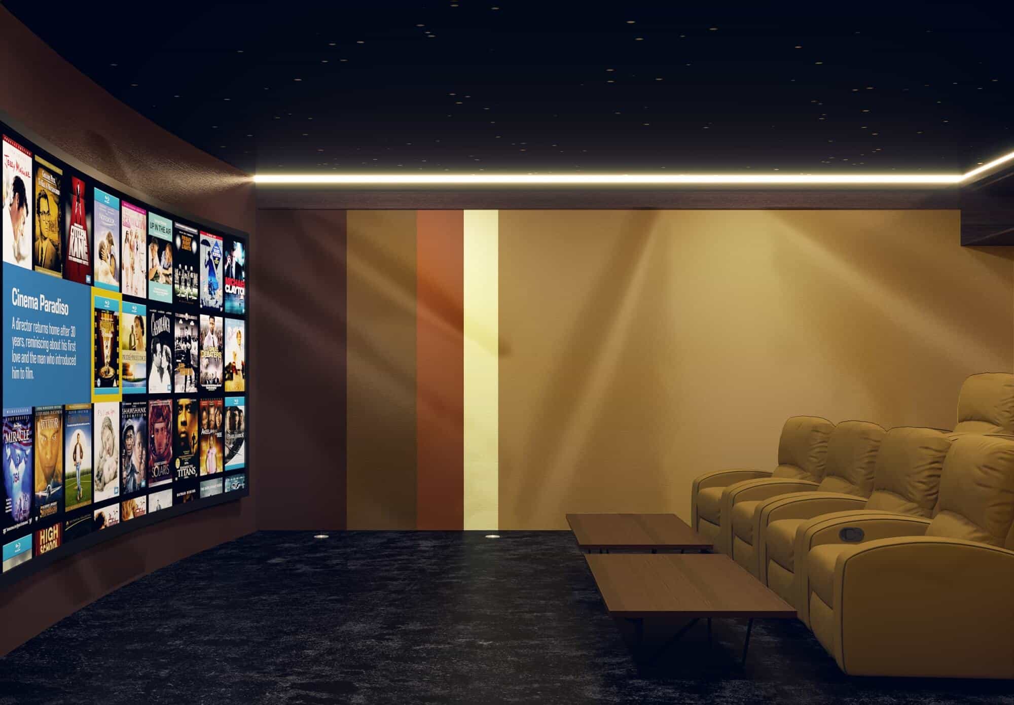 Case Study A Stunning Home Theatre Room In Dubai