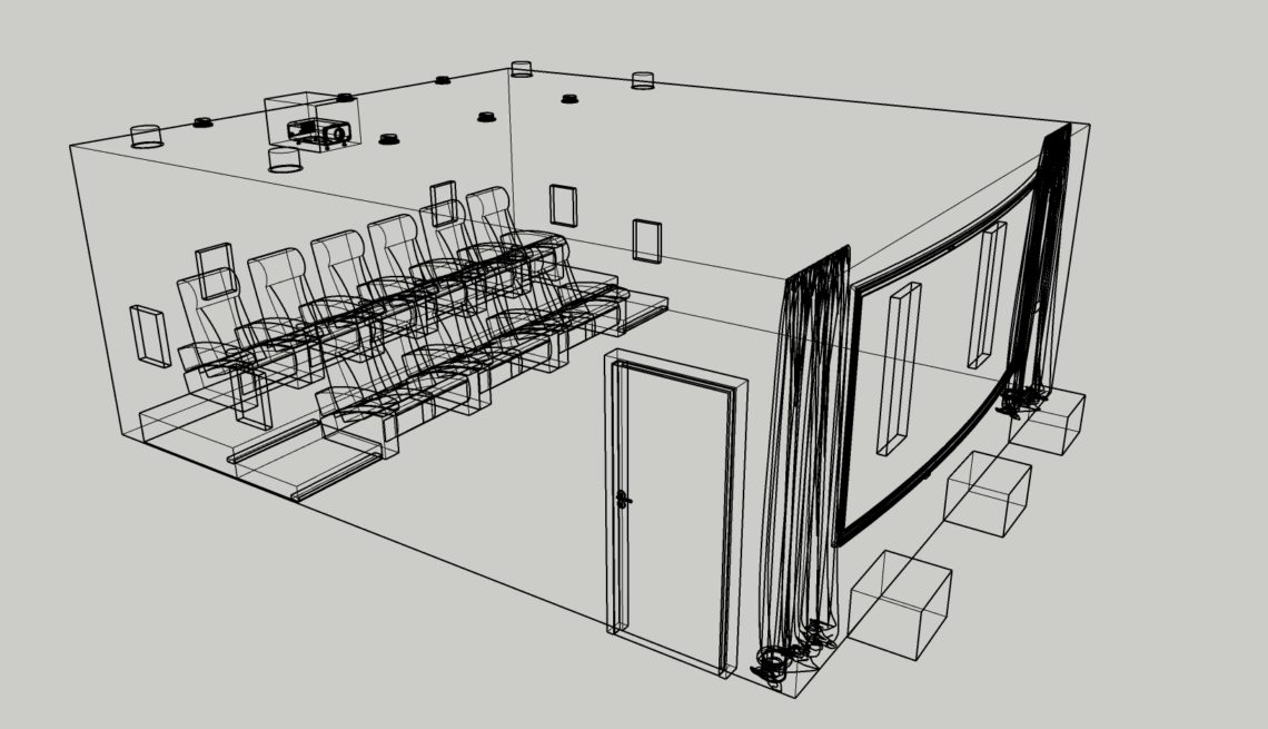 A Layout Drawing for a Home Cinema Room