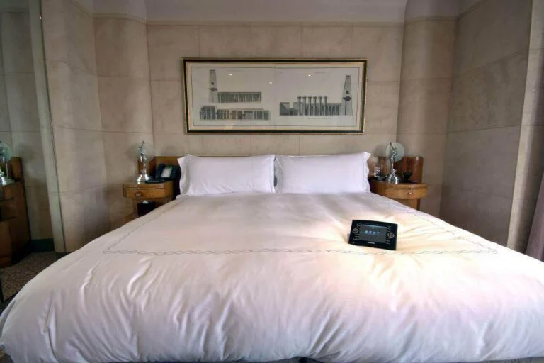 Crestron touchpanel in a Claridge's Hotel penthouse, Mayfair
