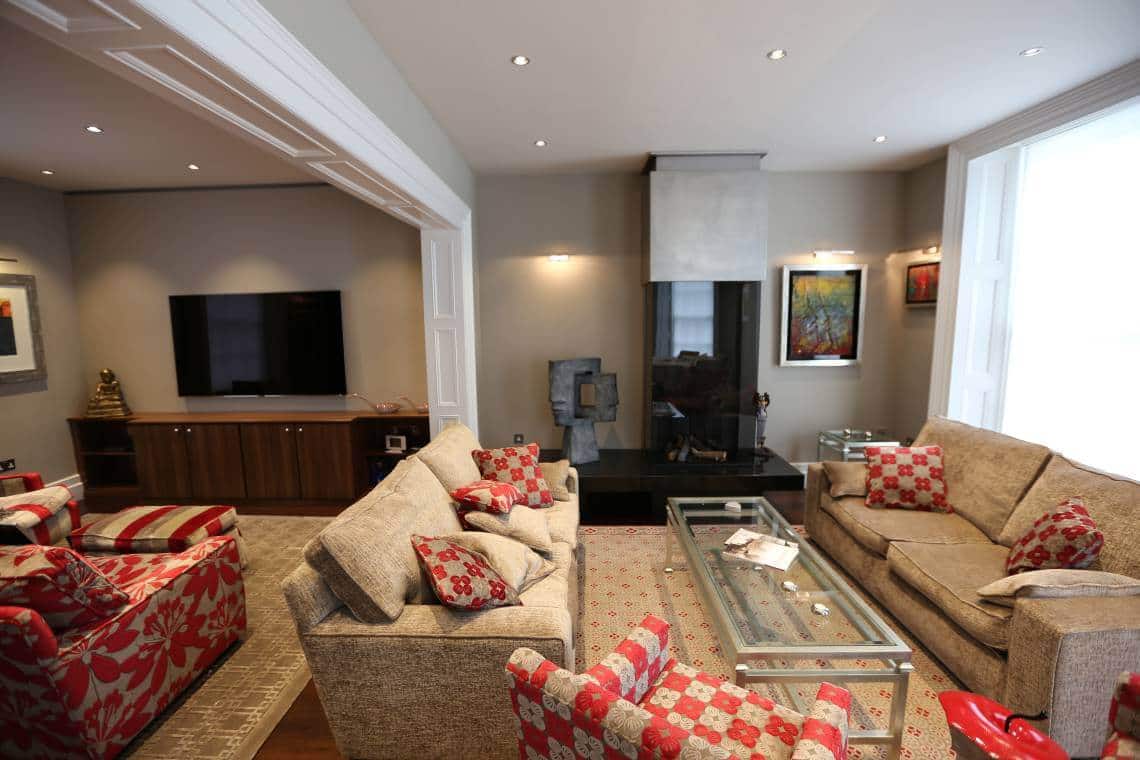 Open Plan Living Room with Crestron Control