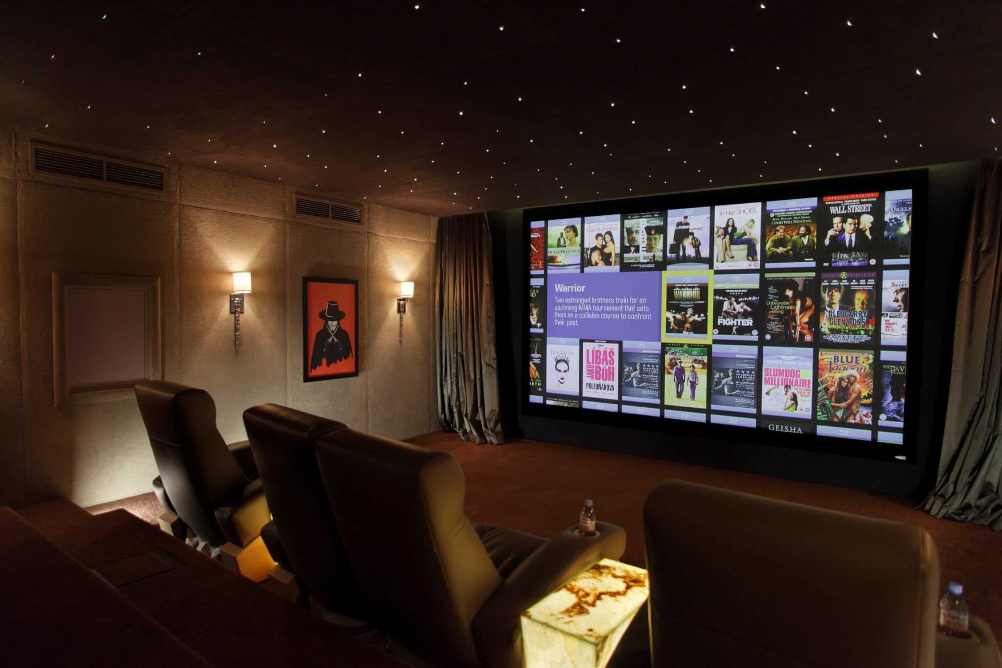 Star Effect Ceiling and Kaleidescape Movie Server