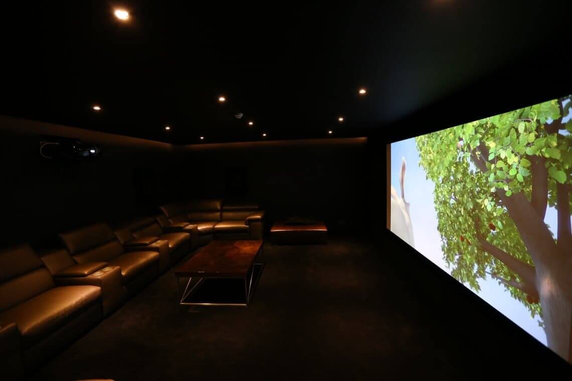 An image showing a high end dedicated cinema room