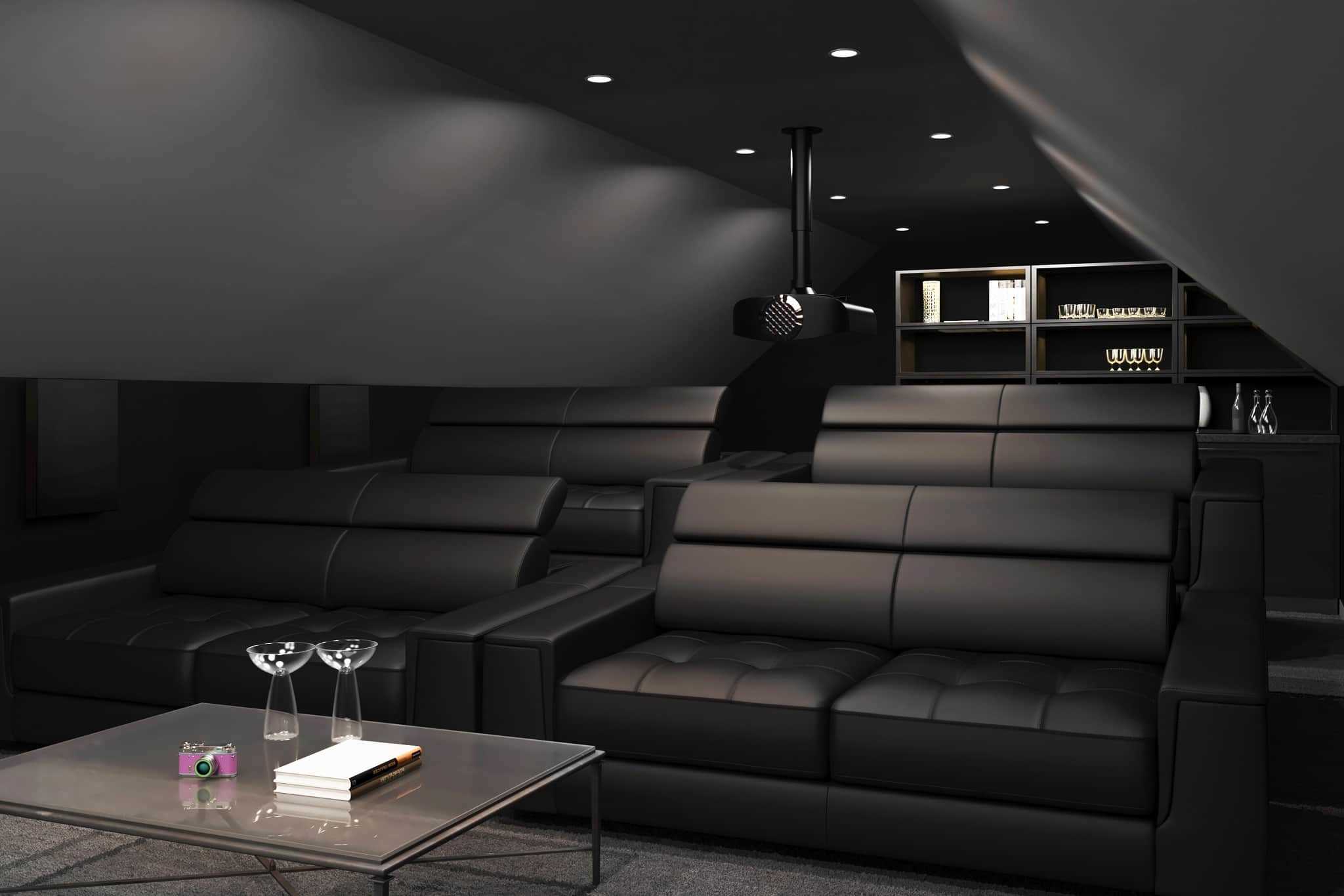 Loft Home Cinema in Surrey - Rear View