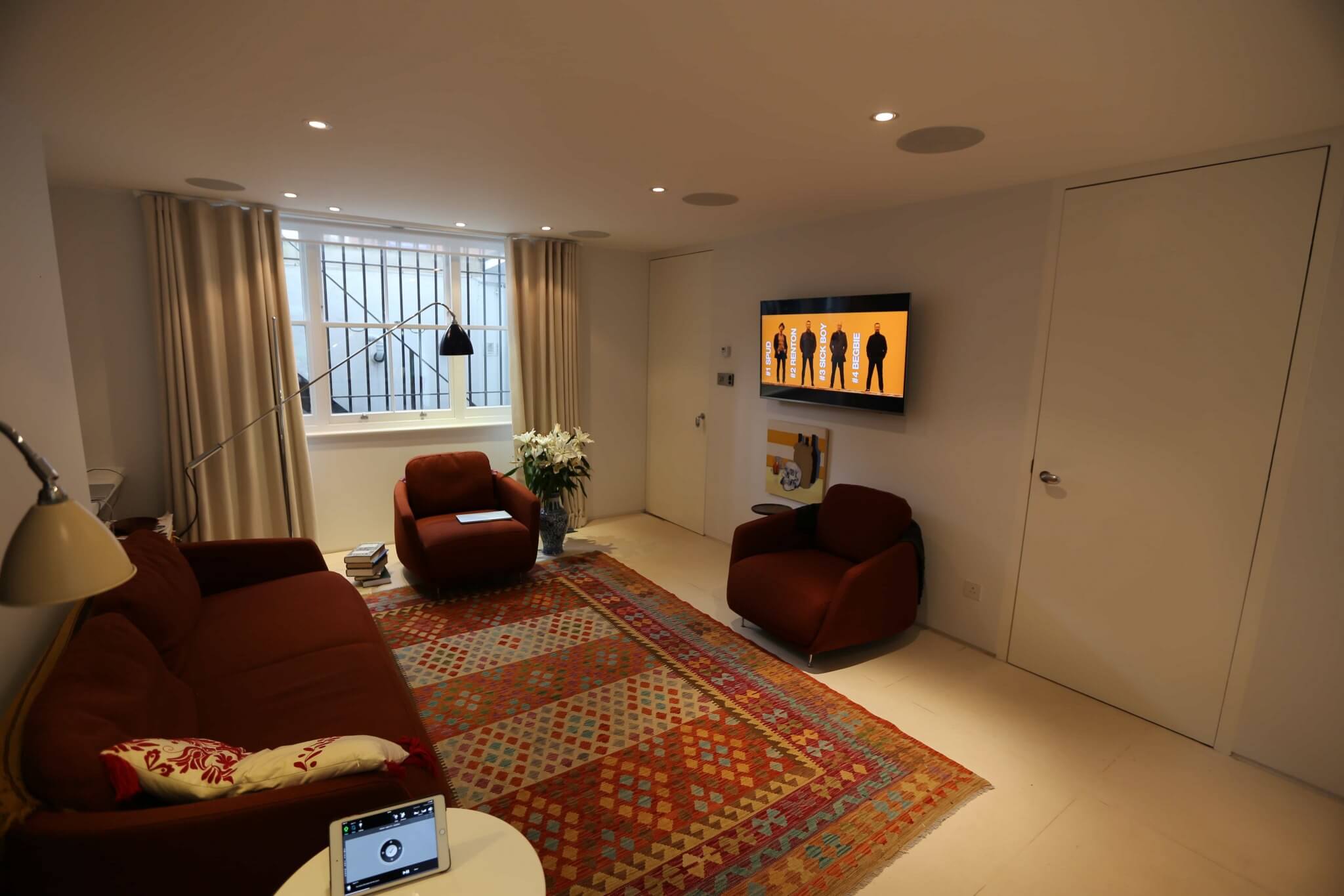 Wall Mounted TV with Crestron Video Distribution