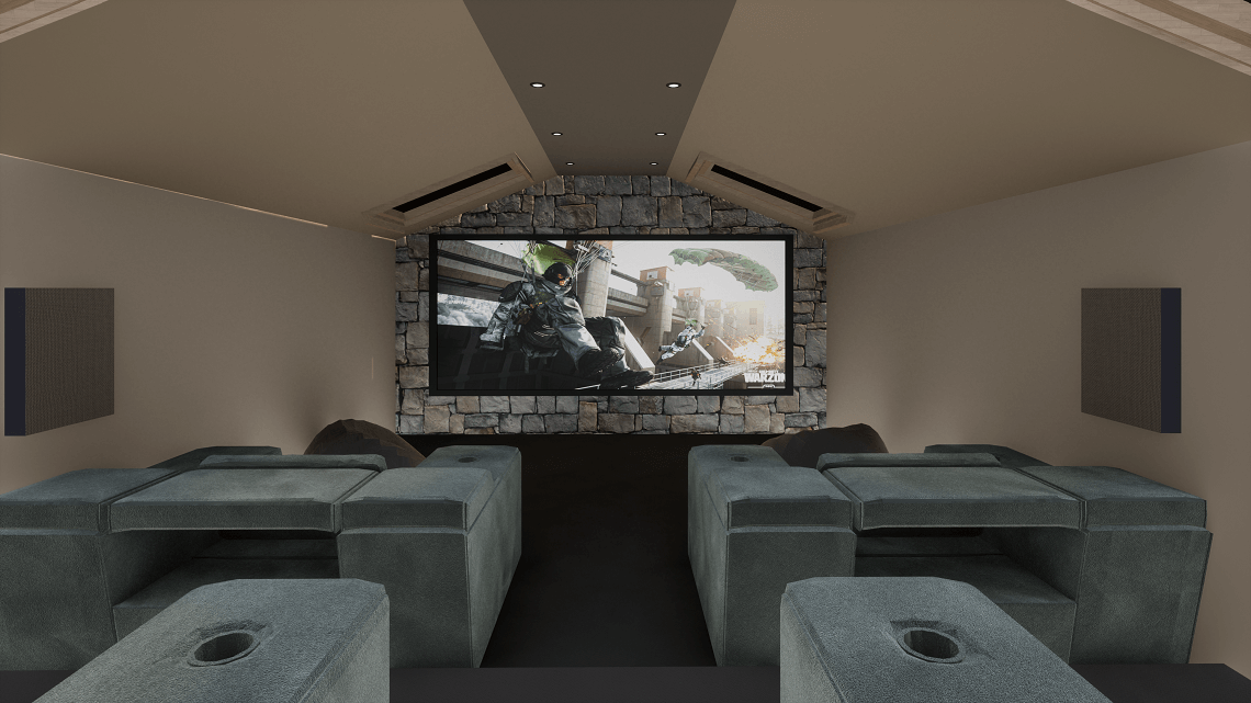 Lake District Home Cinema Showing Call of Duty