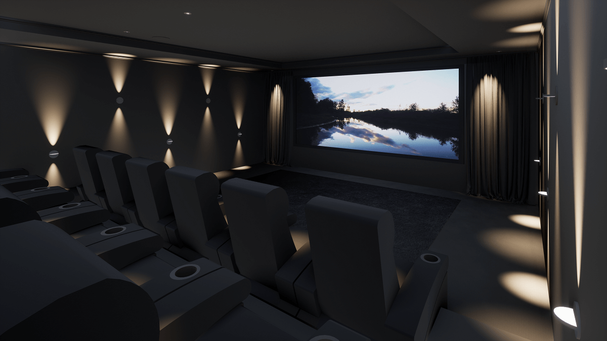 Modern Home Cinema Room, Cheshire