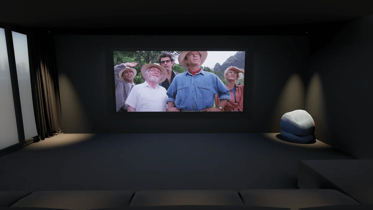 Home cinema room Greater Manchester — challenging room acoustic solution, Artcoustic Dolby Atmos