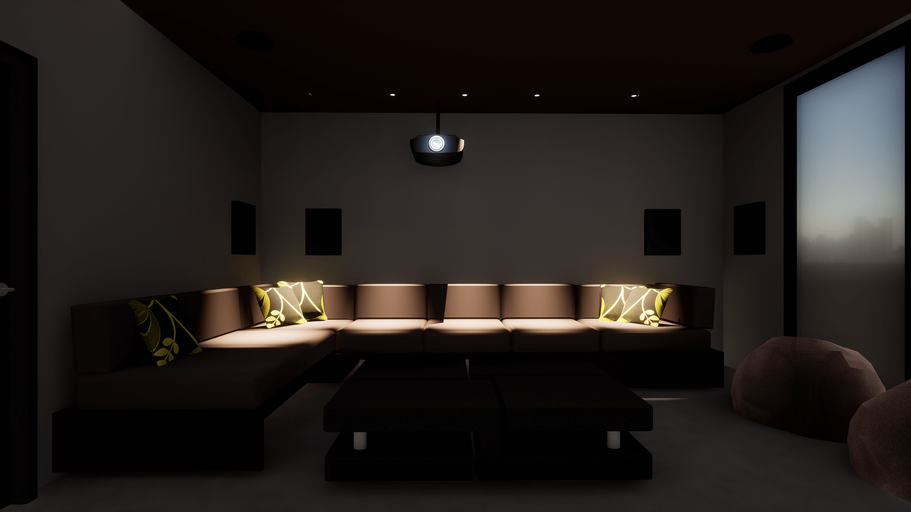 Living Room Home Cinema - Seating View