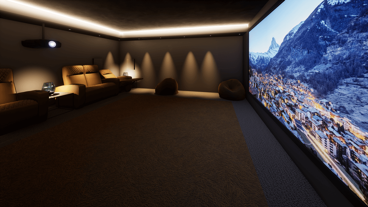 Luxury Garage Home Cinema Room