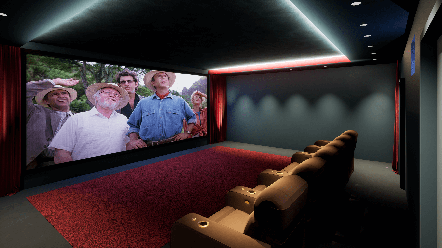 St Georges Hill Cinema Room Back Row