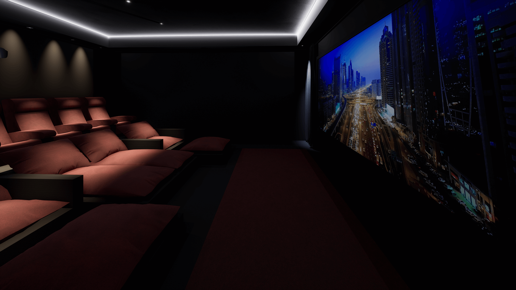 Emirates Hills Home Cinema Room