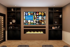 Living Room to Media Room Renovation, Kensington