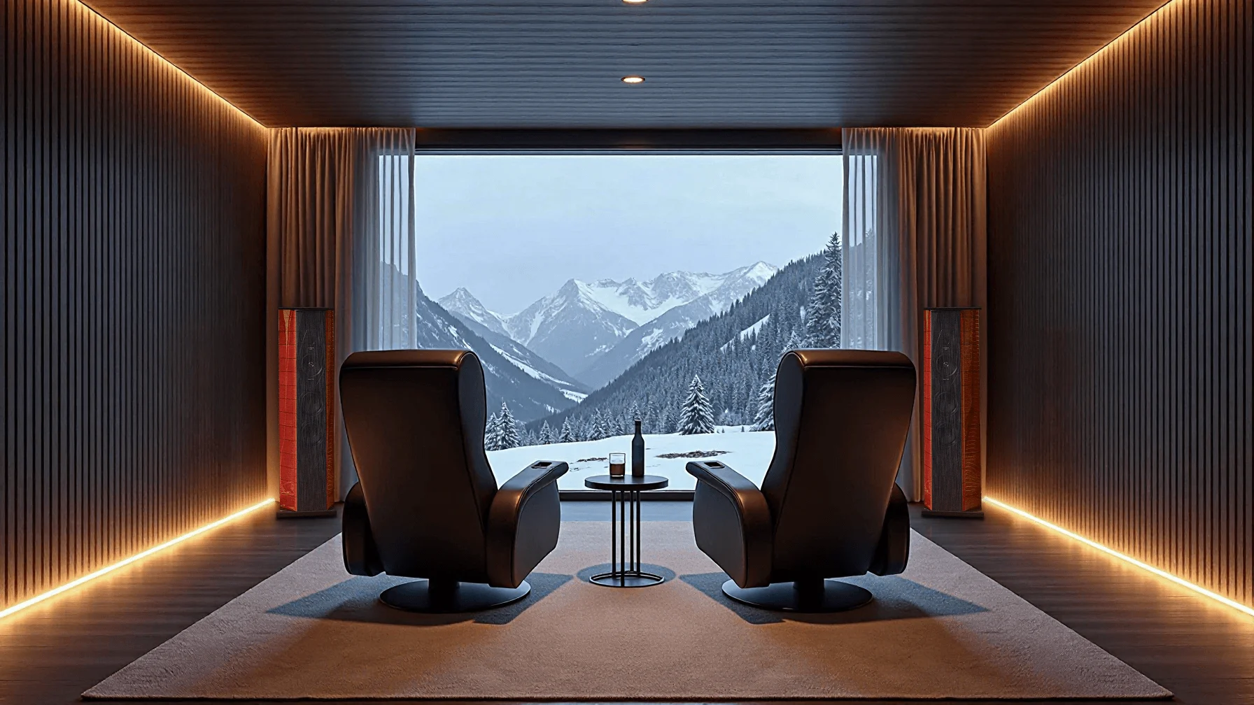 Hi-Fi listening room in a Ski Chalet