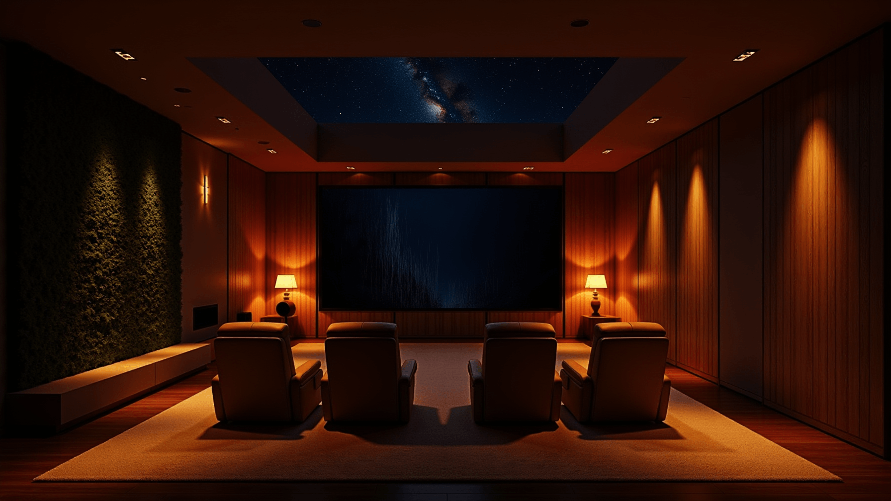 A Zen Room at night